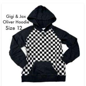 LuLaRoe GiGi & Jax Hoodie black and white check